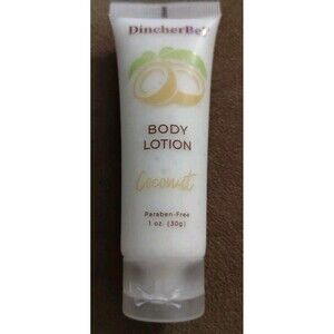 4 DincherBel Travel Body Lotion 1 oz. Coconut Paraben Free